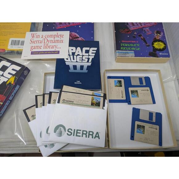 Space Quest l,ll III MS-DOS 5.25" & 3.5"  With Companion Guide-Complete - Picture 11 of 13